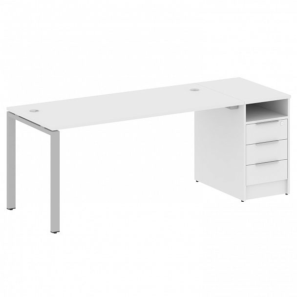 Рабочая станция "Metal System" БП.РС-СТП -1.4 белый/серый - Вид 1