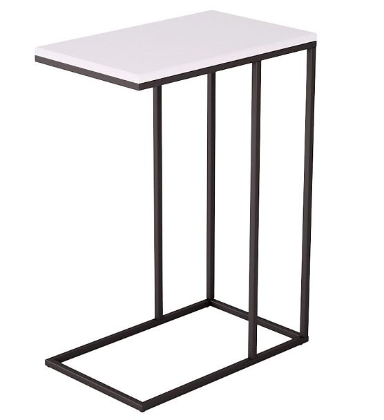 Стол придиванный Агами белый/черный "Журнальные столы"  ТК-002221000706 белый - Вид 1