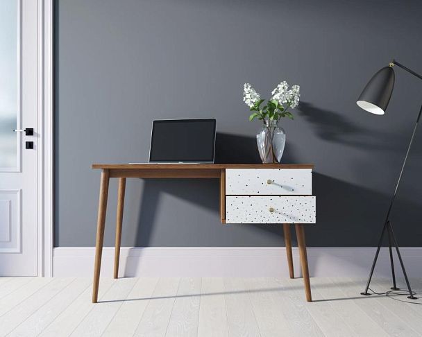 Стол рабочий Berber принт 15 с одной тумбой арт BB20/Print_15 - Вид 2