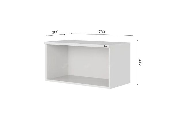 UNITY РА-02 БЕЛЫЙ Антресоль открытая Прямой 730x380x412 - Вид 4