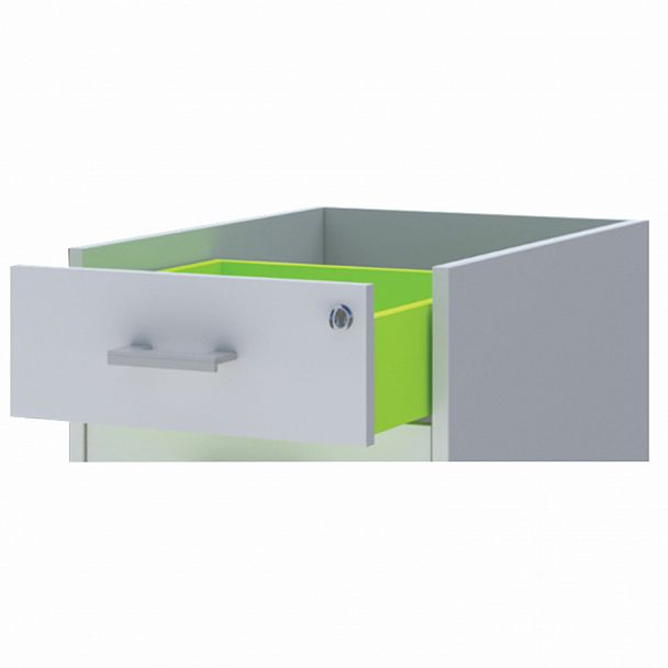 Тумба подкатная "Арго", 440х450х580 мм, 3 ящика, замок, серый - Вид 3