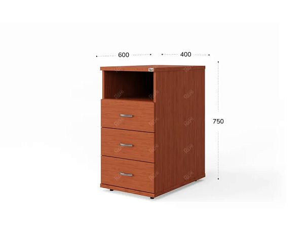 UNITY РТ-6 ОРЕХ ИТАЛЬЯНСКИЙ Тумба с ящиками 400x600x750 - Вид 2