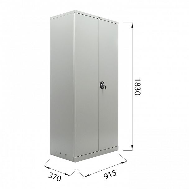 Шкаф металлический офисный BRABIX "MK 18/91/37", 1830х915х370 мм, 45 кг, 4 полки, разборный, 291135, S204BR180102 - Вид 9