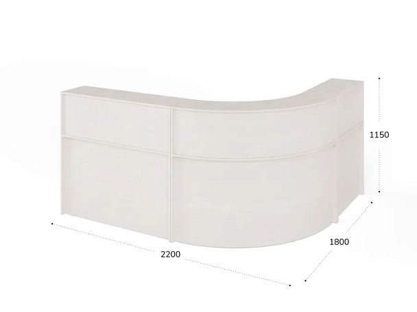 UNITY РРП5-18-22-DM Угловой ресепшн 2200х1800х1150 - Вид 2