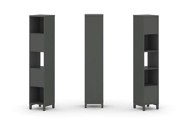 Стайл Проджект Набор стеллажа 2-х сторон., 5 яр. SN.NSD-511 Антрацит/Металл Антрацит 387*400*1982 - Вид 1