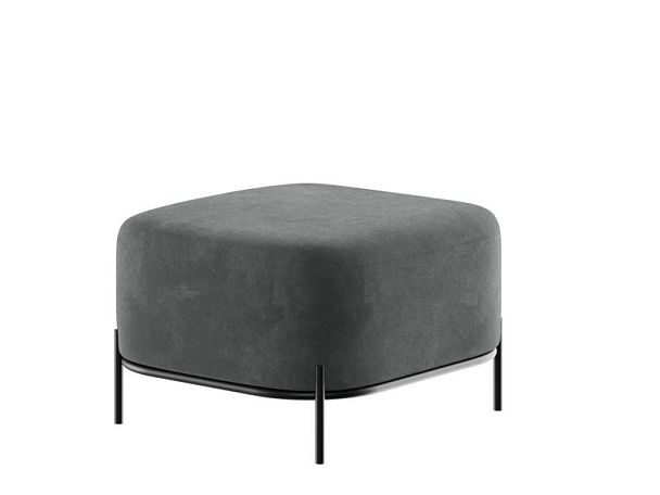 Jive Диван одноместный без спинки JVE-3 Velutto 75/Металл Черный 670*720*480 - Вид 1