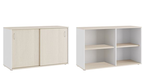 Тумба с раздвижными фасадами Tess 120x45x75 дуб шамони светлый - Вид 1