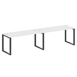 Metal System Р. ст. на 2 раб. места на О-образном м/к БО.СМ-2.4 Белый/Антрацит металл 3200*720*750 - Фото предпросмотра