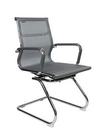 Кресло офисное / Хельмут CF / серая сетка (конференц) / хром - Фото предпросмотра