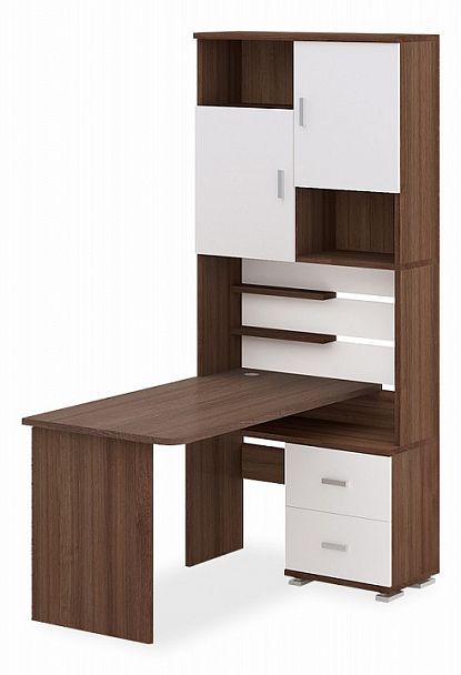 Стол компьютерный Домино СР-720/140 Белый/Шамони правый - Вид 1