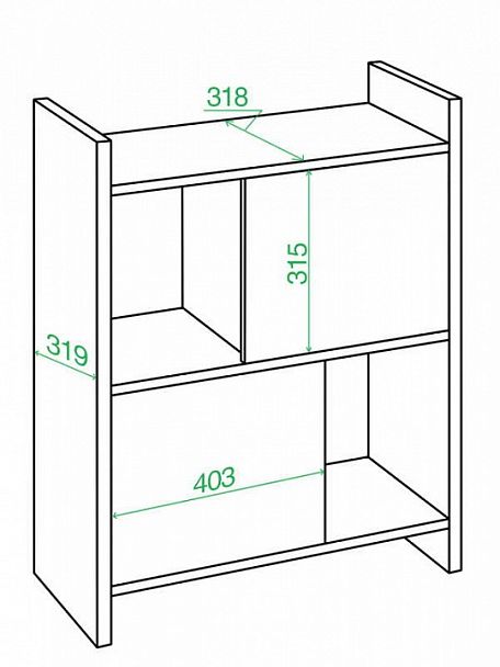 Стеллаж комбинированный Домино Лайт СТЛ-3Н Венге/Карамель - Вид 2