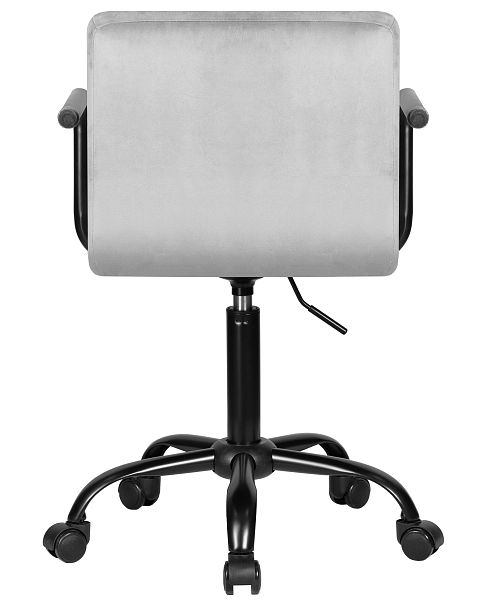 Офисное кресло для персонала DOBRIN TERRY BLACK (серый велюр (MJ9-75)) - Вид 5