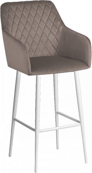 Барное поворотное кресло Барли К, Confetti mocco/белый - Вид 4