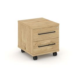 Rift Тумба мобильная усиленная RF.TM-001 Тиквуд Светлый/Металл Черный 416*460*448 - Фото предпросмотра