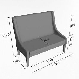 (nei-d2) Диван Нейл двойной - Фото предпросмотра