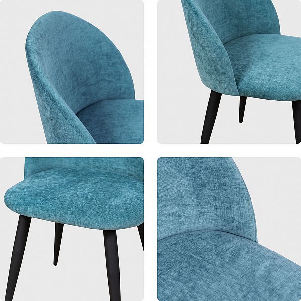 Стул Solar, голубой шенилл - Вид 3