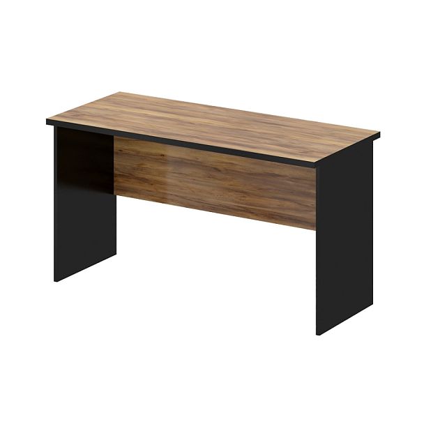 Стол рабочий, столешница 25 мм "Компьютерные столы"  ПК-ЛОГ-СТ140Х60Д/25-В1-1078 таксония медовая+черный - Вид 1