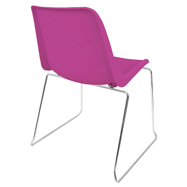 Стул Vicenza (пруток), каркас Хром, фиолетовый, РП+ИК, стопируемый - Вид 3