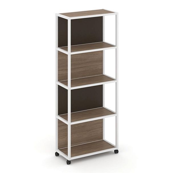 Shelf Mobile Стеллаж 5 уровней 1 секция VR.LT-STK-504.06 Дуб Аризона/Металл Белый/W-25 600*400*2000 - Вид 2