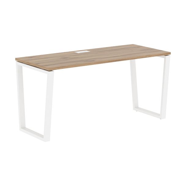 Стол прямой EVST 1567 Дуб Денвер светлый/Белый 1560х670х750 EDIS - Вид 1