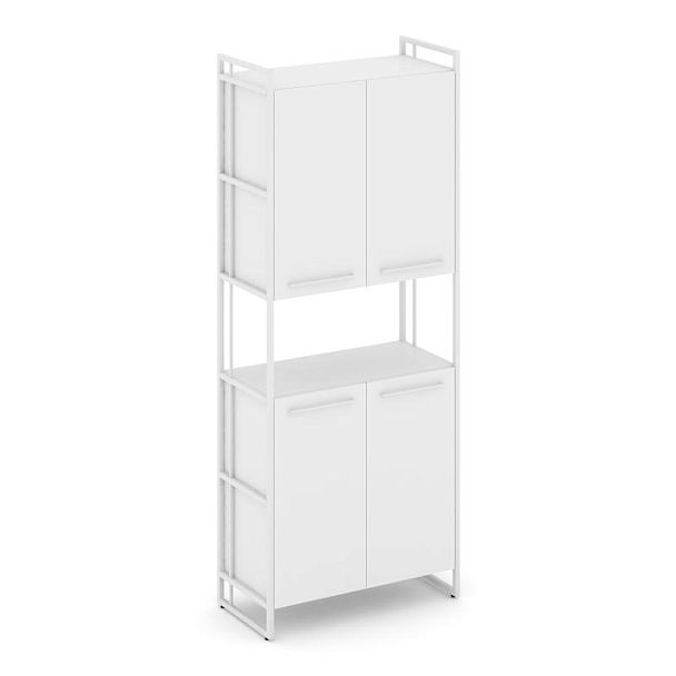 Rift Шкаф 5 ниш широкий RF.SS-52 Белый Бриллиант/Металл Белый 420*396*2010 - Вид 1