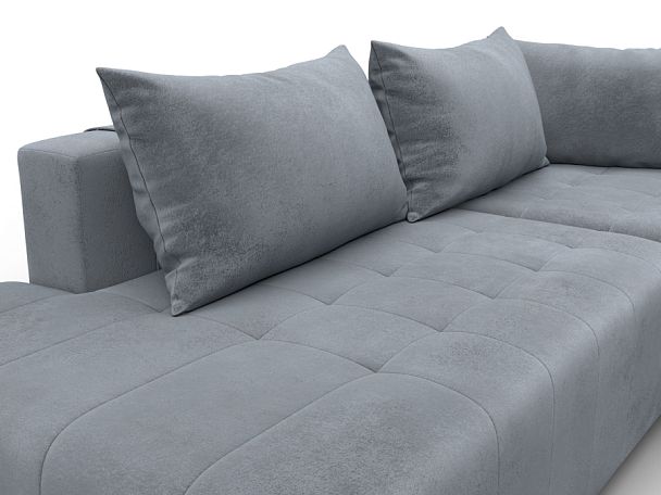 Диван угловой Лига-103 НПБ угол правый Велюр серый - Вид 4