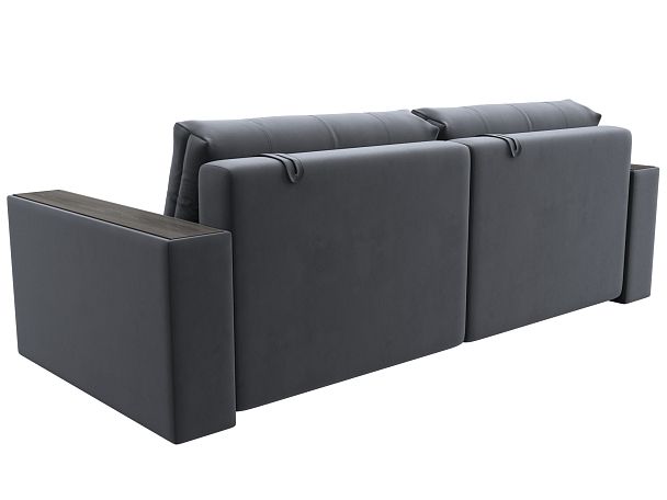 Диван прямой с декором Лига-049 НПБ Велюр серый - Вид 5