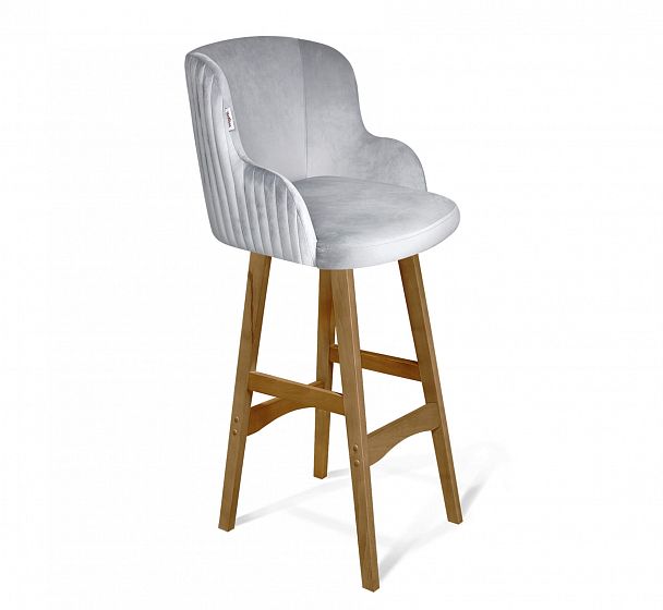 Стул барный Sheffilton SHT-ST39-1/S65 серое облако/светлый орех - Вид 2