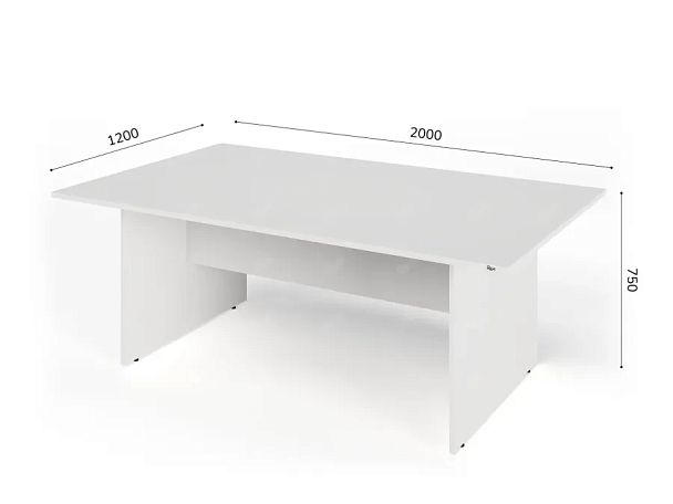 UNITY PОКС-12/20 БЕЛЫЙ Конференц стол прямоугольный Универсальный 2000х1200х750 - Вид 4