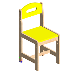 Стул детский регулируемый, (фанера, краска) ДСУ-058, гр.00-1 - Фото предпросмотра
