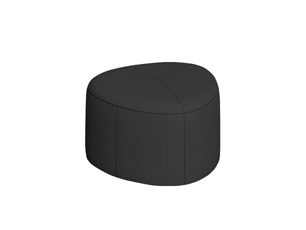 Пуф СОФТИ СФ-63 63х63х41,5h Oregon 16 (кожзам) черный "Пуфы и банкетки"  ТК-002920003490 черный - Вид 1