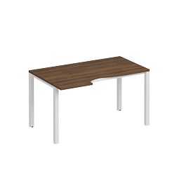 Стол эргономичный левый на металлокаркасе КФ Комфорт КФ К.Б1 1137 ОФ французский орех / белый - Фото предпросмотра