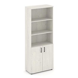 Стайл Проджект Шкаф высокий широкий SN.STS.E-101 Дуб Наварра/Черный Ручки 796*400*1982 - Фото предпросмотра