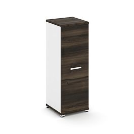 Concept Шкаф 1 узкая секция, 3 ниши CN.STU-316 W Дуб Мали/Белый Бриллиант/Металл Белый 420*420*1186 - Фото предпросмотра