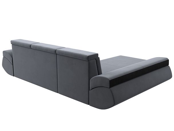 Диван угловой Лига-032 левый угол Велюр серый - Вид 6