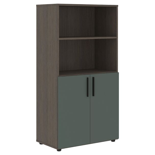 Шкаф средний широкий VMCS 80.5 Нефрит/Дуб Сильвер 800х430х1517 VELION - Вид 1