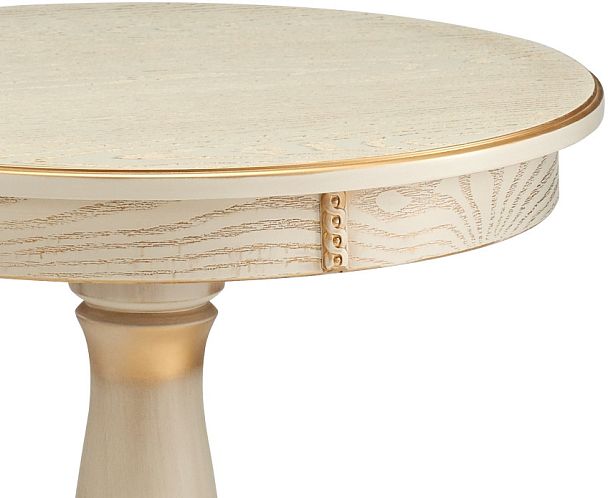 Столик кофейный Вэлт D60х60х66 Слоновая кость с золотой патиной - Вид 4