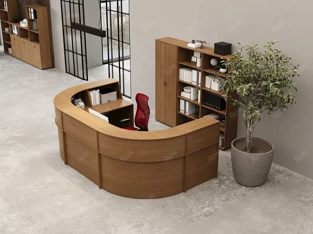 ЛАЙТ / LIGHT RLG066-12x7 Блок ресепшн 120x70x125 Бук - Вид 5