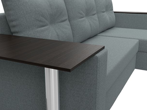 Диван угловой Атланта Лайт правый угол Рогожка серый - Вид 4