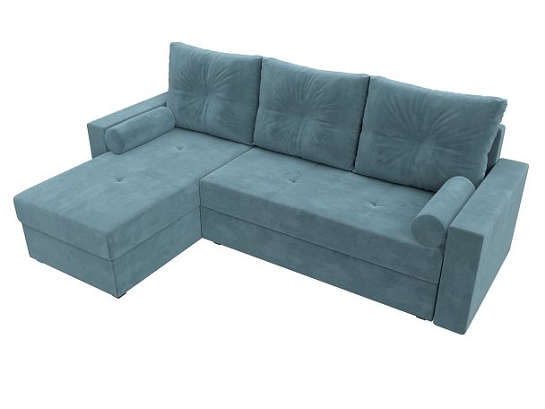 Диван угловой Верона Лайт угол левый (полностью велюр бирюзовый) - Вид 5