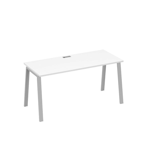 Стол письменный на металлокаркасе TRE A4 А4 Б3 015 БП белый премиум / металлокаркас серый - Вид 1