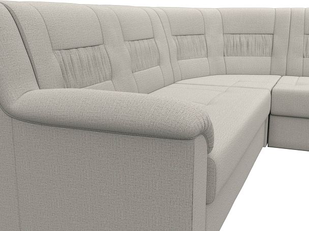 Диван угловой Карелия правый угол Рогожка бежевый - Вид 4