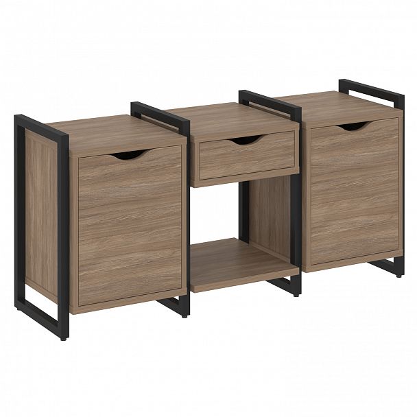 Тумба на опорах наборная "Loft" VR.L-TN-7.O дуб аризона/черный - Вид 1
