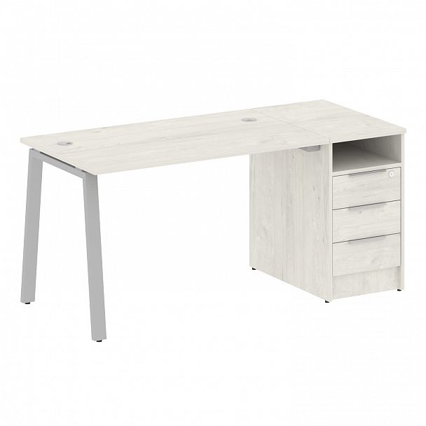 Рабочая станция "Metal System" БА.РС-СТП -1.2 дуб наварра/серый - Вид 1