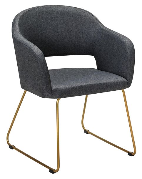 Кресло Oscar тёмно-серый/Линк золото - Вид 1