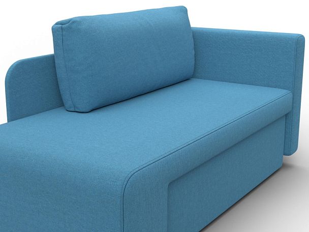 Кушетка Лига-097 Рогожка голубой - Вид 4