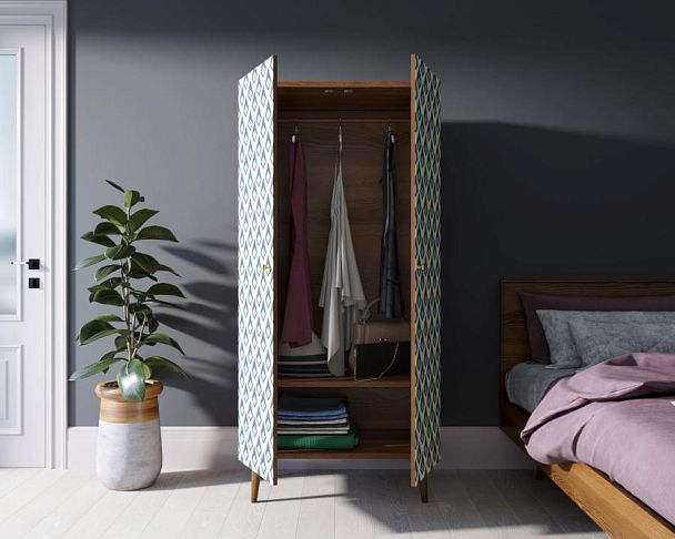 Шкаф малый двухстворчатый Berber принт 13 арт BB08/Print_13 - Вид 2