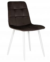 Стул обеденный DOBRIN CHILLY (Эспрессо Holland 74, основание белое) - Фото предпросмотра