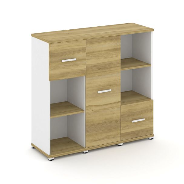 Concept Набор №331.U CN.STUN-331 W Дуб Винченцо/Белый Бриллиант/Металл Белый 1252*420*1186 - Вид 1