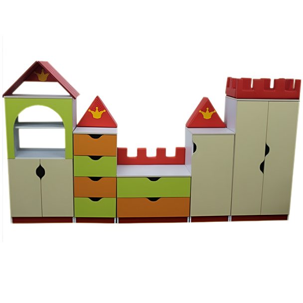 Игровая стенка Замок, с мягкими элементами - Вид 1